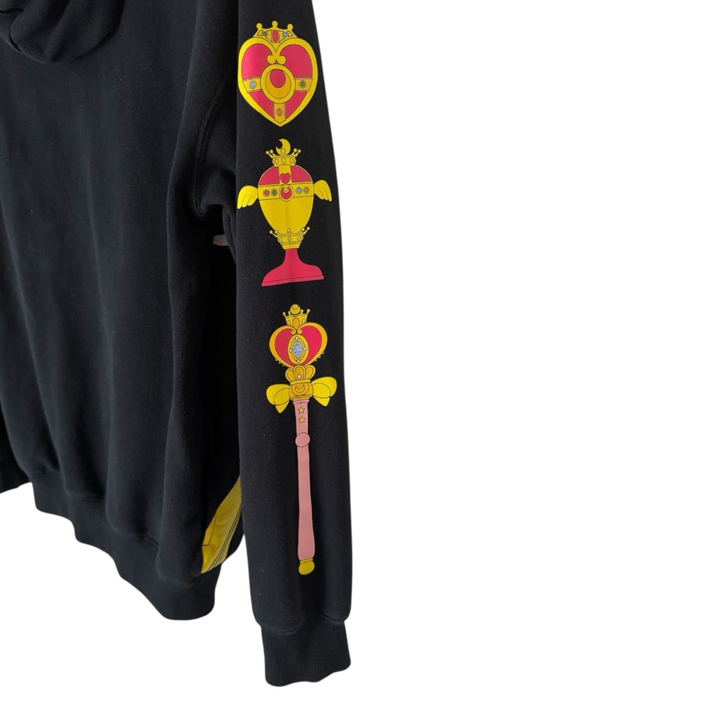 SAILOR MOON Hoodie Anime Graphic Jumbo All Over Print Pockets Women’s Small - Picture 5 of 7